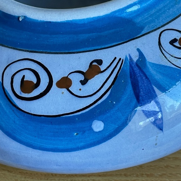 Vintage Mexican pottery bowl/planter. Signed - Picture 7 of 10